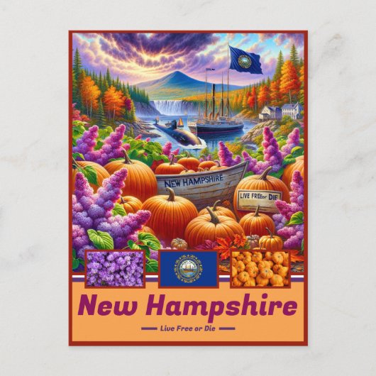 New Hampshire Charme Schitterende Wonders Briefkaart (Voorkant)