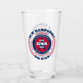 New Hampshire Circulaire Typografie Ontwerp Glas