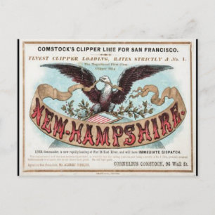 New Hampshire Clipper zeilen Briefkaart