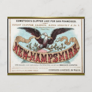 New Hampshire Clipper zeilen Briefkaart