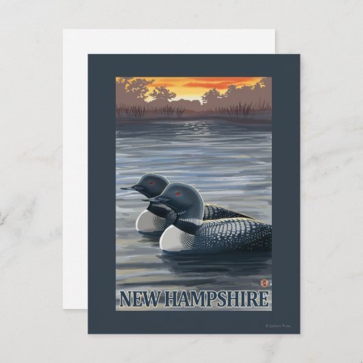 New Hampshire Common Loon Briefkaart (Voorkant / Achterkant)