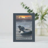 New Hampshire Common Loon Briefkaart (Staand voorkant)