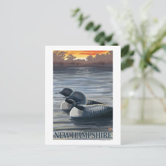 New Hampshire Common Loon Briefkaart (Staand voorkant)