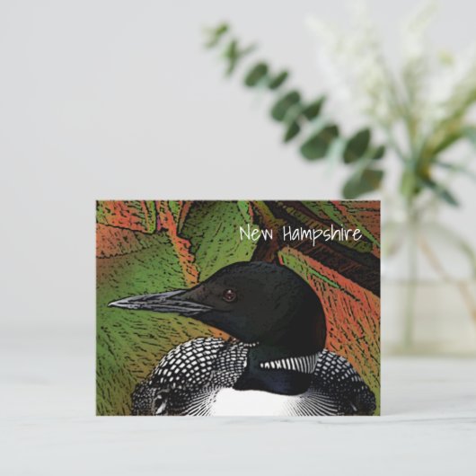 New Hampshire Common Loon Briefkaart (Staand voorkant)