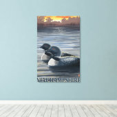 New Hampshire Common Loon Canvas Afdruk (Insitu (Houten vloer))