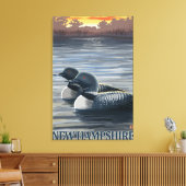 New Hampshire Common Loon Canvas Afdruk (Insitu (Woonkamer))