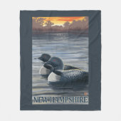New Hampshire Common Loon Fleece Deken (Voorkant)