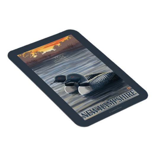 New Hampshire Common Loon Magneet (Rechterzijde)