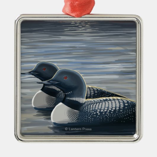 New Hampshire Common Loon Metalen Ornament (Voorkant)