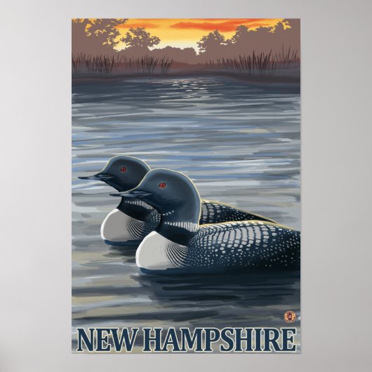 New Hampshire Common Loon Poster (Voorkant)