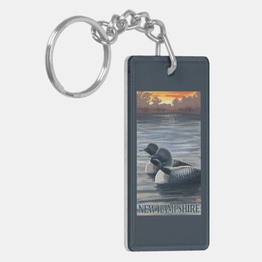 New Hampshire Common Loon Sleutelhanger (Voorkant Links)