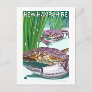 New Hampshire Crab en Fisherman Briefkaart