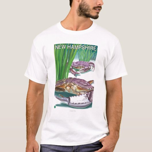 New Hampshire Crab en Fisherman T-shirt (Voorkant)