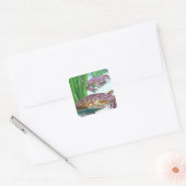 New Hampshire Crab en Fisherman Vierkante Sticker (Envelop)