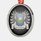 New Hampshire Crest Metalen Ornament (Links)