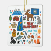 New Hampshire Custom Family Trip Christmas Keramisch Ornament (Links)