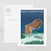New Hampshire Cuttlefish Scene Briefkaart (Voorkant / Achterkant)
