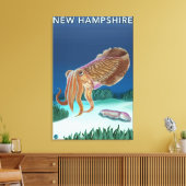New Hampshire Cuttlefish Scene Canvas Afdruk (Insitu (Woonkamer))