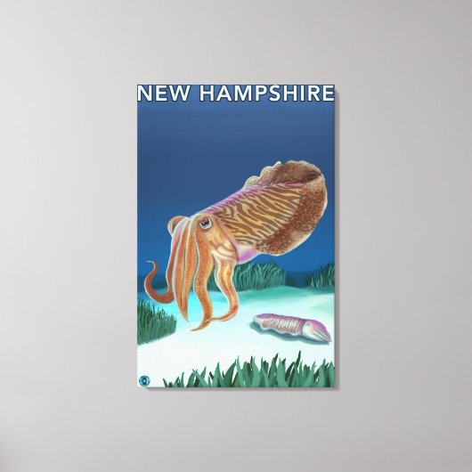 New Hampshire Cuttlefish Scene Canvas Afdruk (Voorkant)