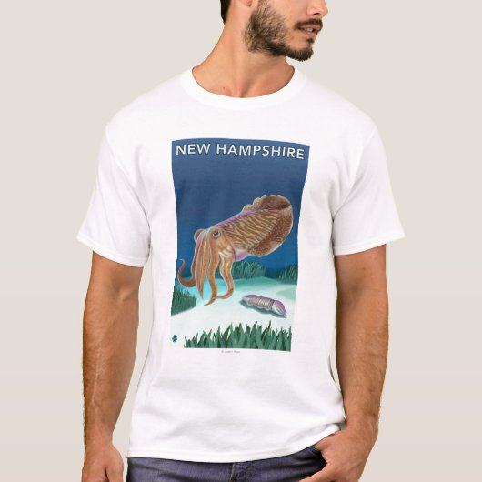 New Hampshire Cuttlefish Scene T-shirt (Voorkant)