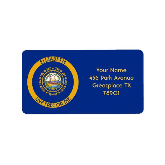 New Hampshire de speciale vlag van de deelstaat Gr Etiket (Voorkant)