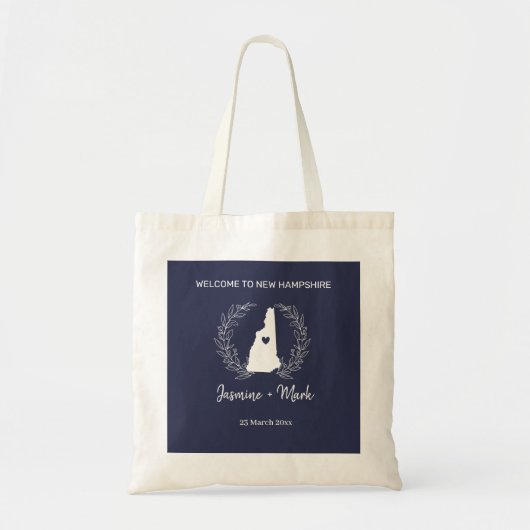 New Hampshire Destination Wedding Welcome Tote Bag (Voorkant)