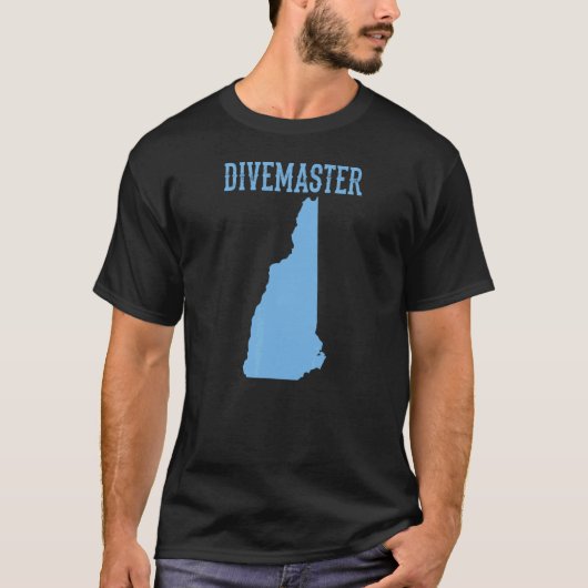 New Hampshire Divemaster Duik Instructeur D T-shirt (Voorkant)