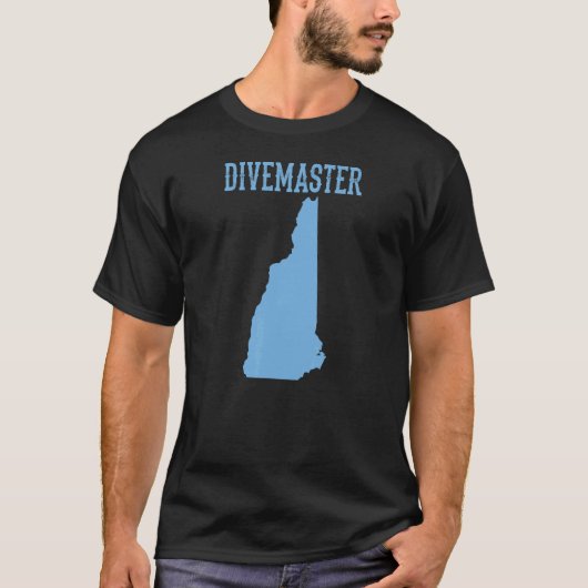 New Hampshire Divemaster Duik Instructeur D T-shirt (Voorkant)