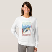New Hampshire Downhill Skier Scene T-shirt (Voorkant volledig)