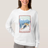 New Hampshire Downhill Skier Scene T-shirt (Voorkant)
