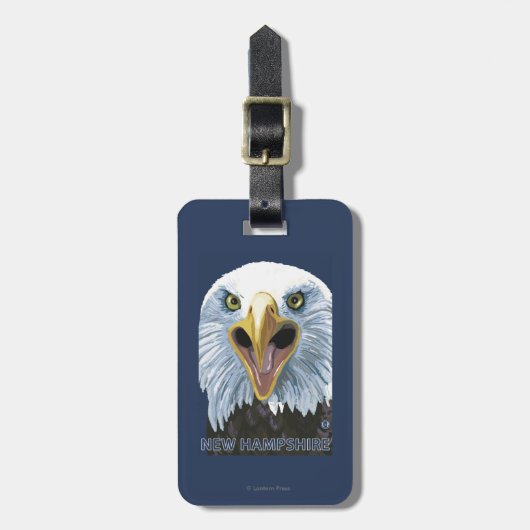New Hampshire Eagle Up Close Bagagelabel (Voorkant verticaal)