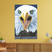 New Hampshire Eagle Up Close Canvas Afdruk (Insitu (Woonkamer))