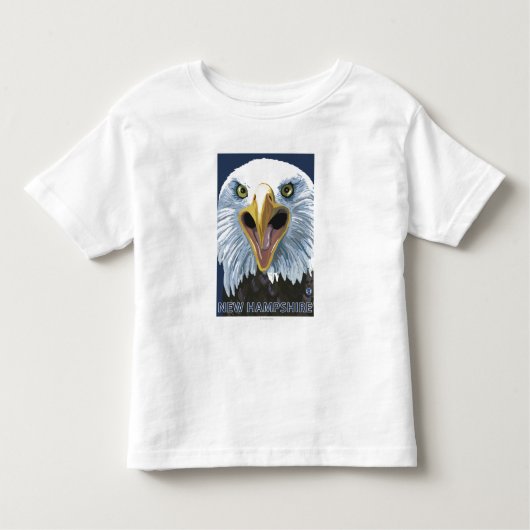 New Hampshire Eagle Up Close Kinder Shirts (Voorkant)