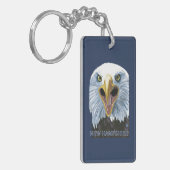 New Hampshire Eagle Up Close Sleutelhanger (Voorkant Links)