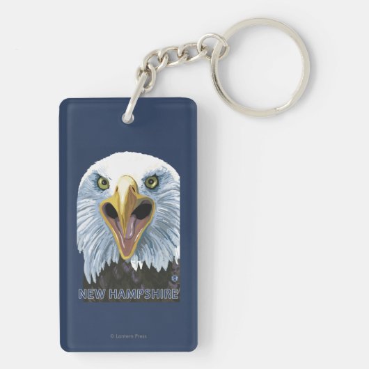 New Hampshire Eagle Up Close Sleutelhanger (achterkant)