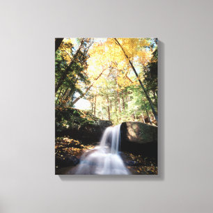 New Hampshire, Een waterval in de White Canvas Afdruk