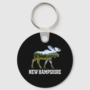 New Hampshire Eland Natuur Woud Natuur Schilderach Sleutelhanger