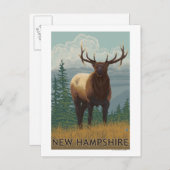 New Hampshire Elk Scene Briefkaart (Voorkant / Achterkant)