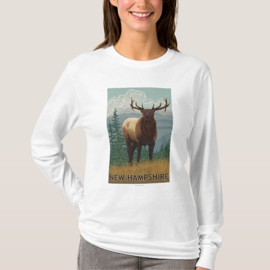 New Hampshire Elk Scene T-shirt (Voorkant)