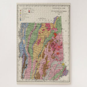 New Hampshire en Vermont Geology Map Legpuzzel