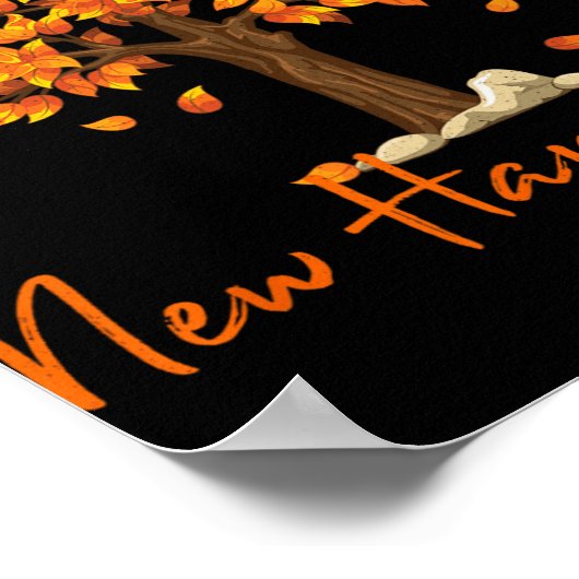 New Hampshire Fall Foliage Autumn Rustic Maple Oak Poster (Hoek)