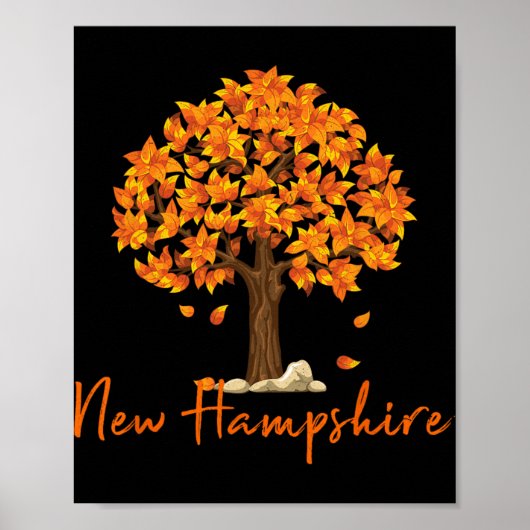 New Hampshire Fall Foliage Autumn Rustic Maple Oak Poster (Voorkant)