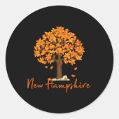 New Hampshire Fall Foliage Autumn Rustic Maple Oak Ronde Sticker (Voorkant)