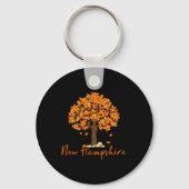 New Hampshire Fall Foliage Autumn Rustic Maple Oak Sleutelhanger (Voorkant)