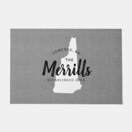 New Hampshire Familie Monogram Staat Doormat Deurmat