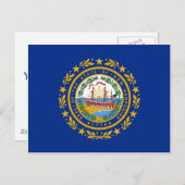 New Hampshire Flag Briefkaart (Voorkant / Achterkant)