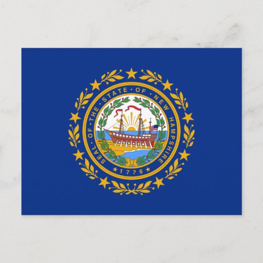 New Hampshire Flag Briefkaart (Voorkant)