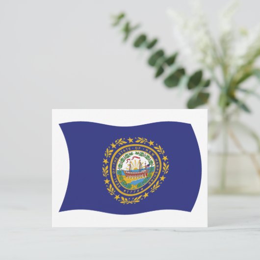 New Hampshire Flag Briefkaart (Staand voorkant)