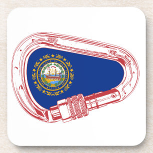 New Hampshire Flag Climate Carabiner Bier Onderzetter