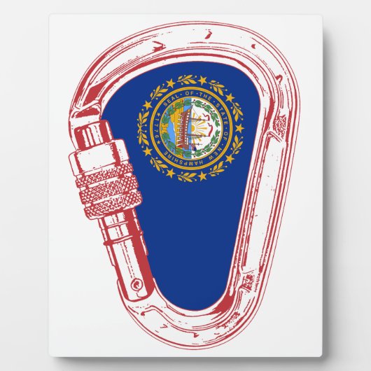 New Hampshire Flag Climate Carabiner Fotoplaat (Voorkant)